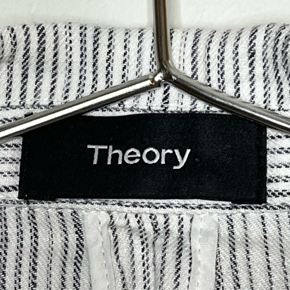 THEORY Linworth B Ikat Tierra Linen Blend Pinstripe Blazer Jacket - Picture 8 of 9